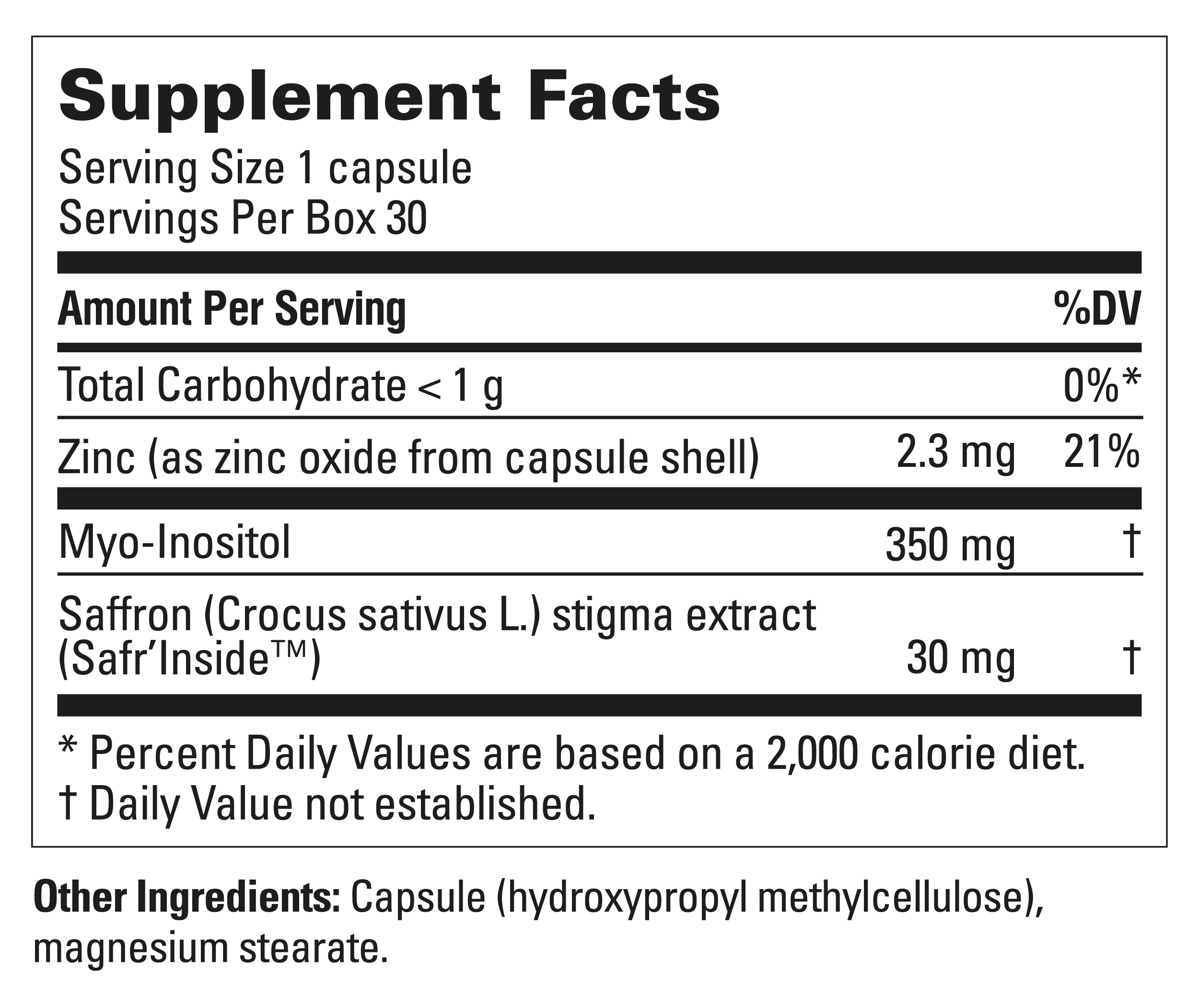 Supplement Label